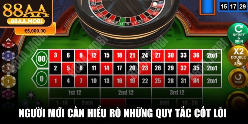 Người mới cần hiểu rõ những quy tắc cốt lõi của Roulette